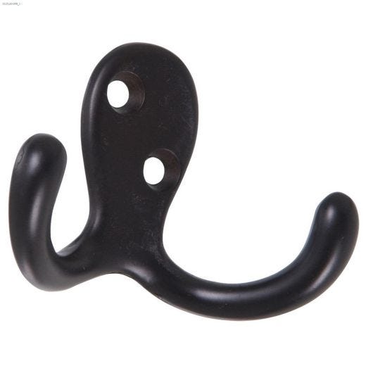 Oil Rubbed Bronze Double Clothes Hook