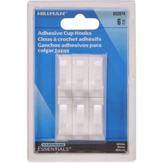 White Adhesive Cup Hook