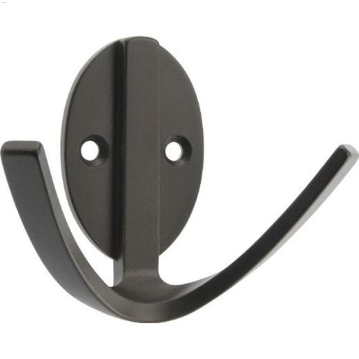 Oil Rubbed Bronze Ornamental Double Robe Hook