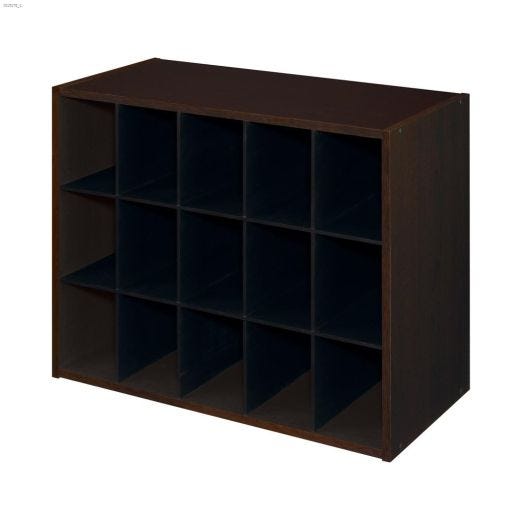 24.13\" x 11.63\" Laminated wood 15-Cube Organizer