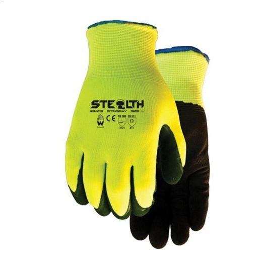 Hi-Visible Safety Yellow Thermal Polyester Gloves