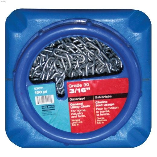 3\/16\" x 150' Grade 30 Proof Coil Chain