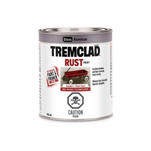 Peinture antirouille huile aluminium canette Tremclad® 946ml