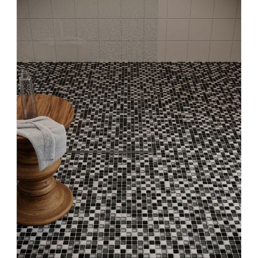 5/8" x 5/8" MidnightBlend Bliss Mosaic Tile 10pc/10 SF/Bx