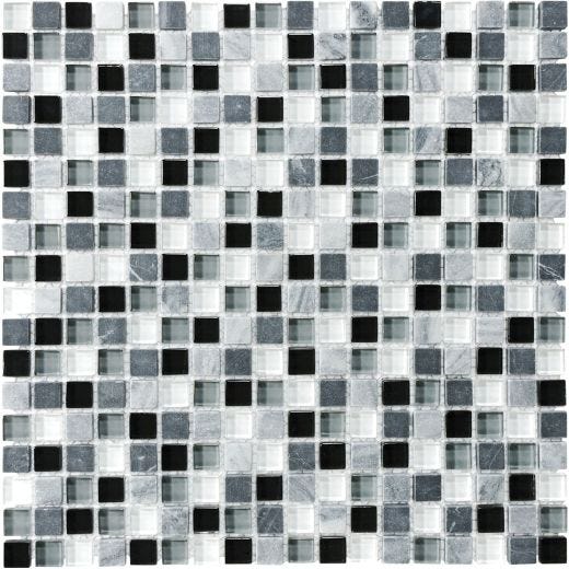 5/8" x 5/8" MidnightBlend Bliss Mosaic Tile 10pc/10 SF/Bx