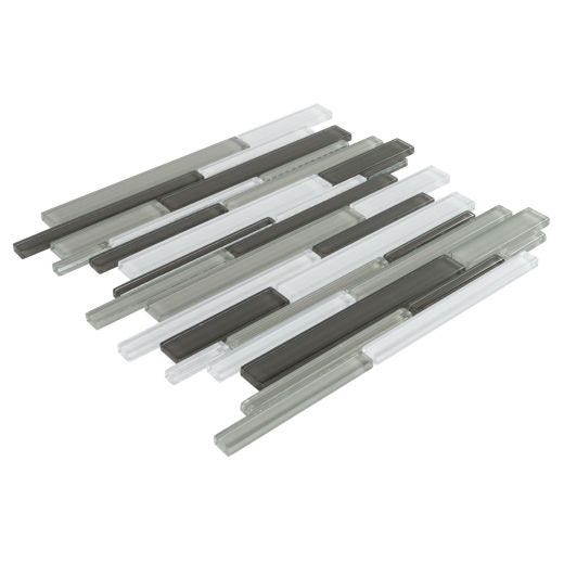 Mosaïque bandes aléatoires d'éléments mélange minéraux 6"x2"