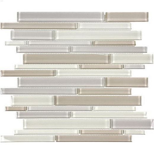6\" x 2\" Natural Blend Element Random Strip Mosaic