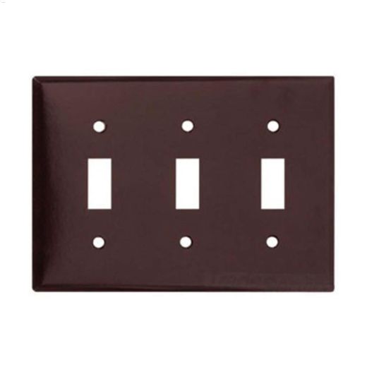 Thermoset (3) Toggle Switch Wall Plate
