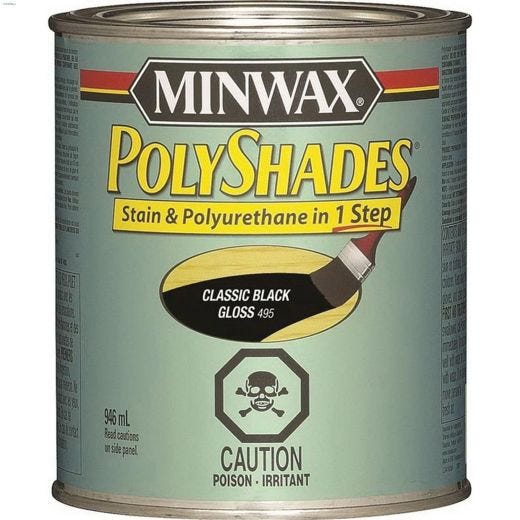 Teinture bois en polyuréthane d'intérieur brillant 946 ml