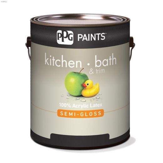 3.78 L Semi Gloss Kitchen\/Bathroom Latex Paint