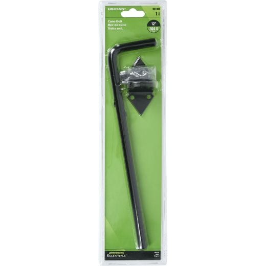 1/2" x 12" Black Cane Bolt