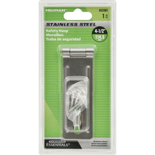 Moraillon de sécurité à agrafe fixe acier inoxydable 4-1/2"