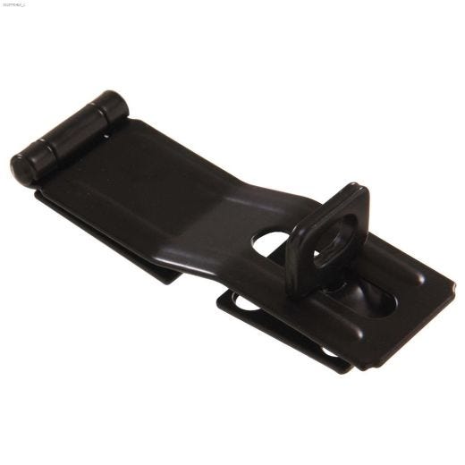 3-1\/2\" Black Swivel Staples Safety Hasp