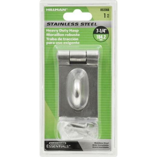 7-1/4" Stainless Steel Fixed Staple Safety Hasp