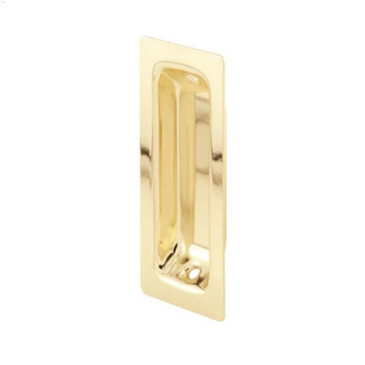 Polished Brass Sliding Closet Door Oblong Mortise Pull