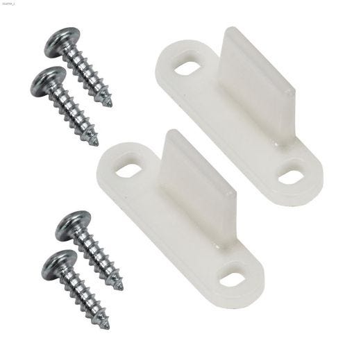 3\/4\" White Sliding Closet Door Guide