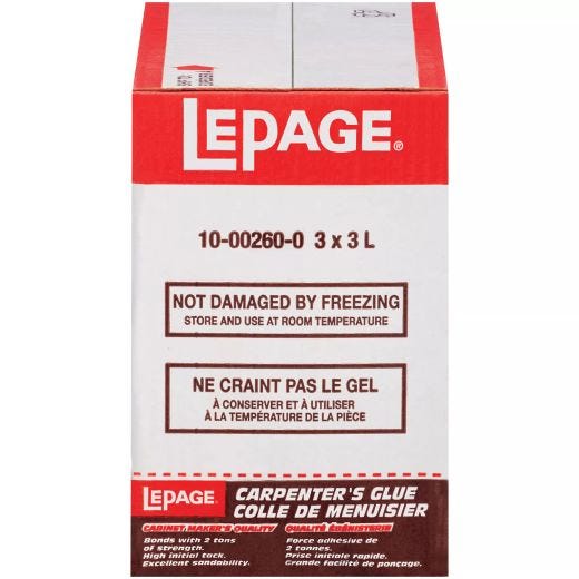LePage Pro Carpenter's Glue, Interior 3L
