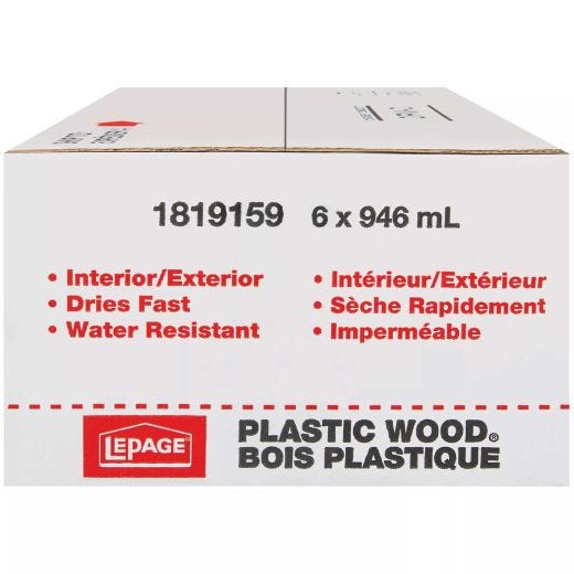 Bois Plastique LePage® 0,95 L étain lumière Tan bouche-pores