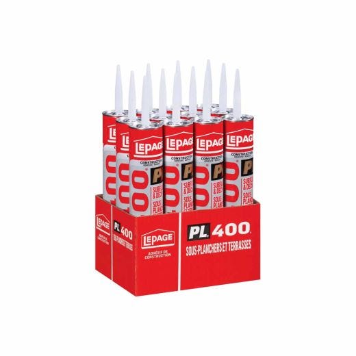 Adhésif pour sous-plancher et terrasse beige PL® 400® 825 ml