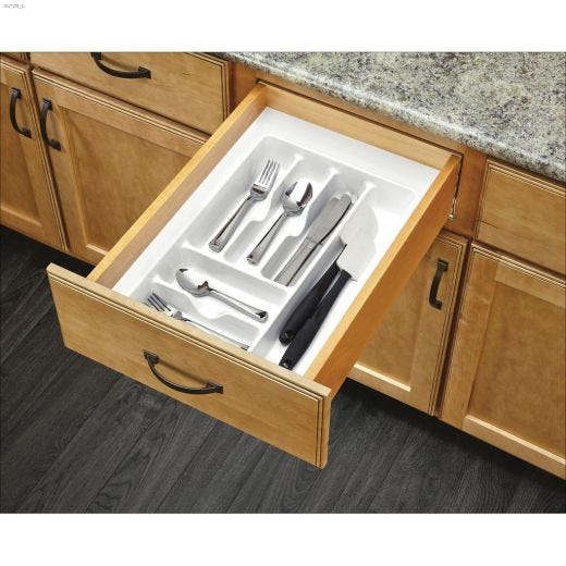 White Small Cutlery Organizer