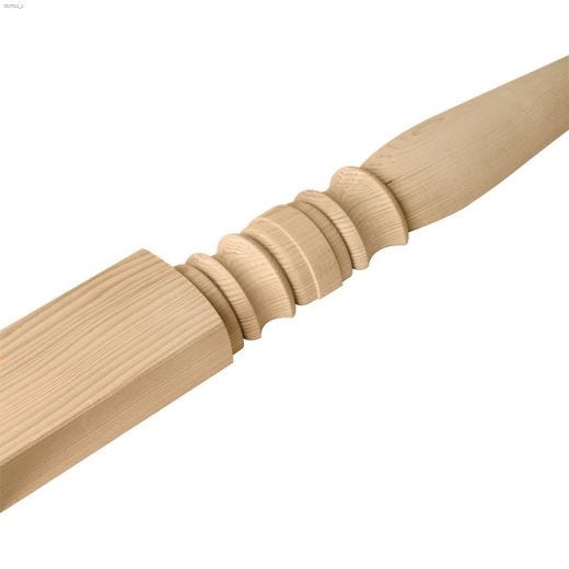 1-1\/2\" x 3\" x 42\" Hemlock Turned Half Newel Post
