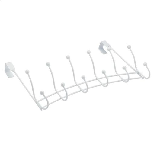 516.5 mm White Double 6 Hook Rack