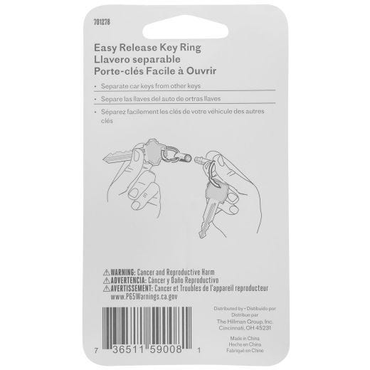 1" Easy Release Key Ring