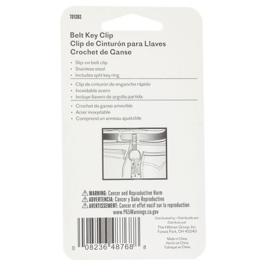 1-1/4" Key Ring With Belt Clip