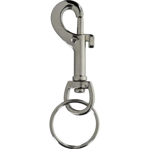 1-1/4" Key Ring With Snap Hook