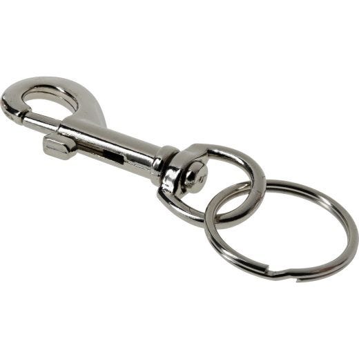 1-1/4" Key Ring With Snap Hook