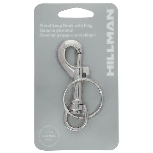 1-1/4" Key Ring With Snap Hook