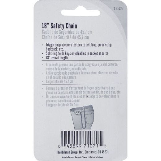 Key Ring With Safety Chain