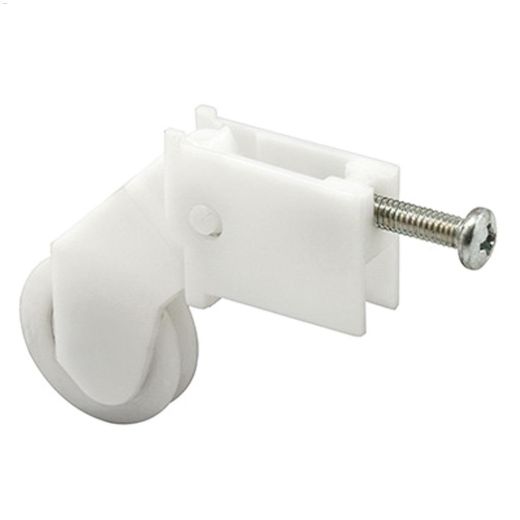 1\" x 1\/4\" White Screen Door Roller Assembly