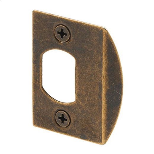 2-1\/4\" x 1-7\/16\" Antique Brass Latch Strike