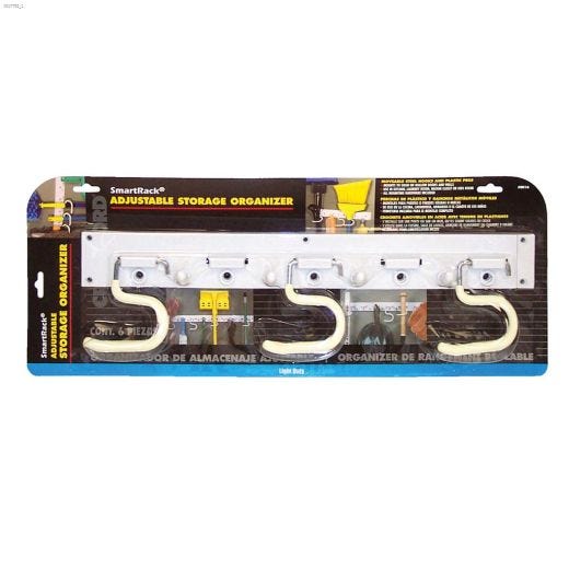16\" White Light Duty Adjustable Storage Organizer
