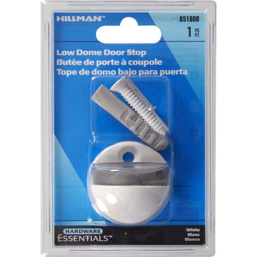White Low Dome Floor Door Stop