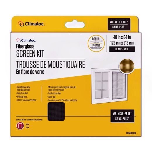 EasyScreen 48" x 84" Black Fibreglass Screen Kit