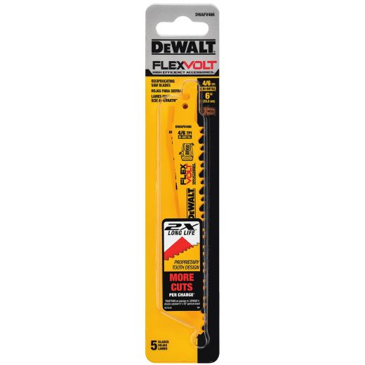 Flexvolt® 6" 36 Teeth Reciprocating Saw Blade-5/Pack