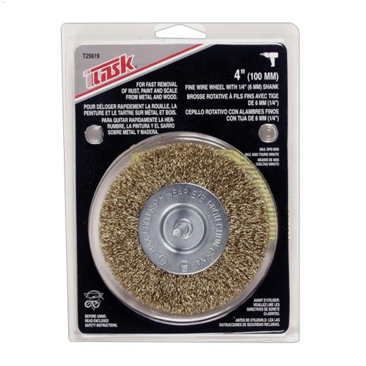 4\" Fine Brass Coated Steel Crimp Wire Wheel