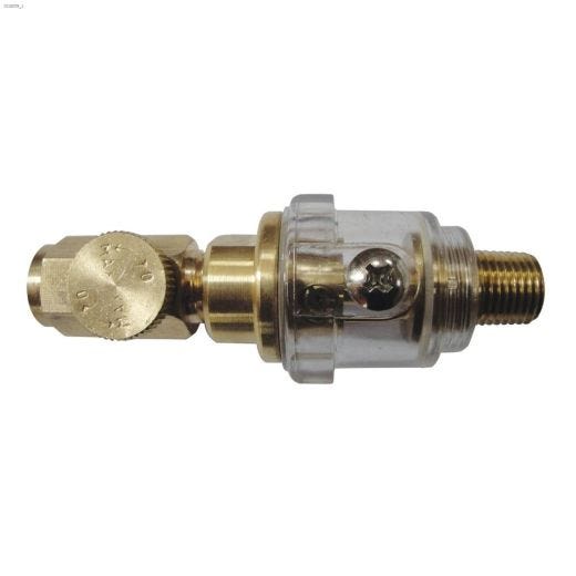 1\/4\" MNPT x 1\/4\" FNPT Brass Mini Lubricator & Regulator