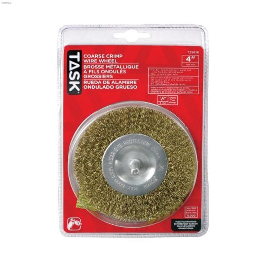 4\" Coarse Brass Coated Steel Crimp Wire Wheel