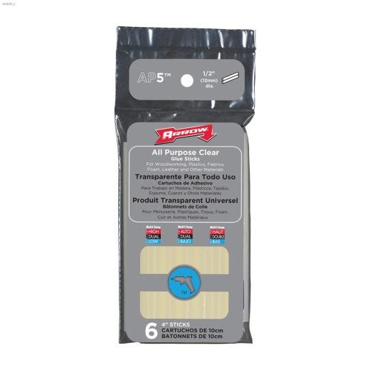 1\/2\" x 4\" All Purpose Round Glue Stick-6\/Pack