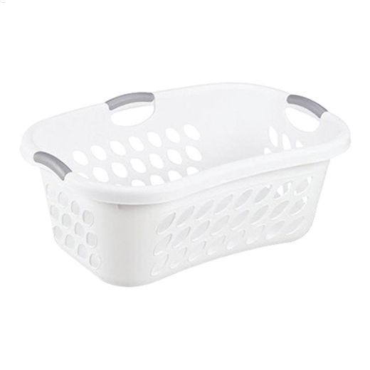 Ultra\u2122 26-3\/8\" White Hiphold Laundry Basket