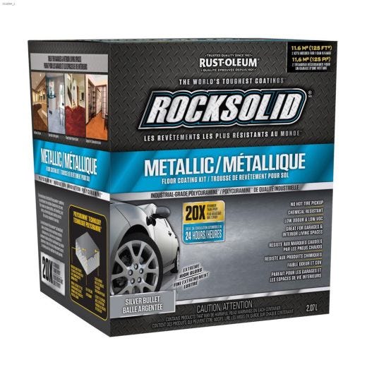 RockSolid\u00ae 2 L Silver Bullet Metallic Floor Coating Kit