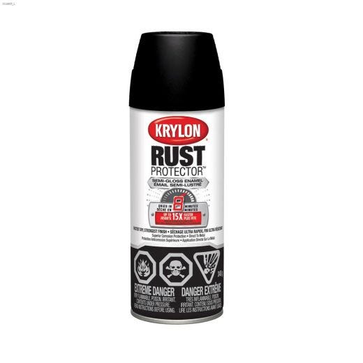 Rust Protector\u2122 12 oz Aerosol Can Semi Gloss Black Enamel