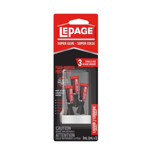 Super colle liquide à usage unique LePage®  3 x 1  ml