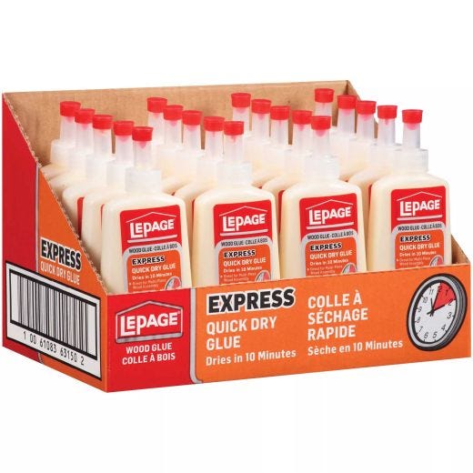 LePage Express Quick Dry Wood Glue, Interior 150ml