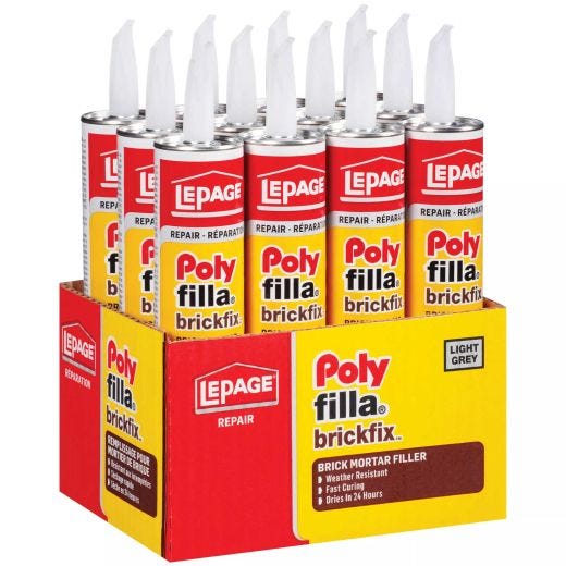 Mastic mortier briques tube gris 300ml Polyfilla® Brickfix®
