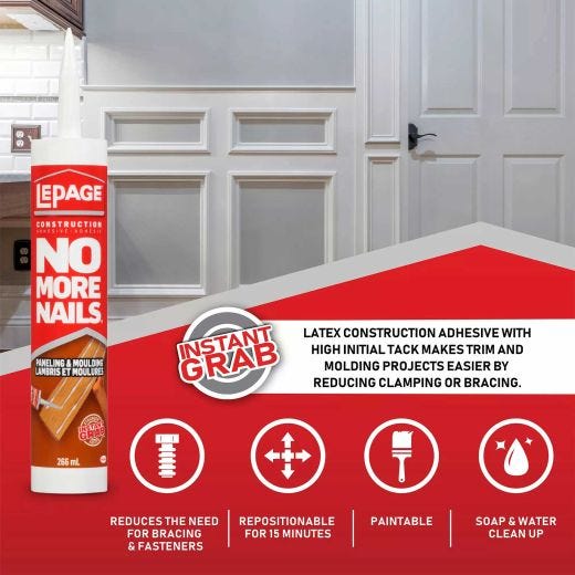 No More Nails 266 mL Paneling & Drywall Adhesive