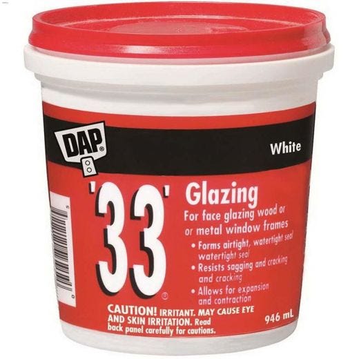 DAP 33 946 mL White Window Glazing Compound